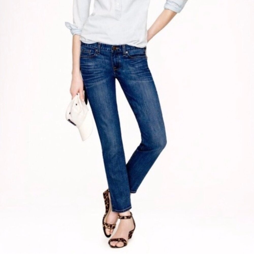 J. Crew Matchstick Cropped Jeans, Medium Indigo, 28